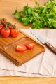 Доска кухонная Ветка лозы длинная с лотком 44*13 см, цельный дуб