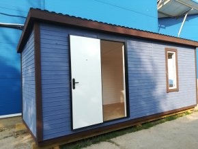 Бытовка 6*2,3*2.7м утепленная с перегородкой и металлической дверью