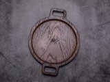 Тарелка из дуба с ручками угольная, 17 см